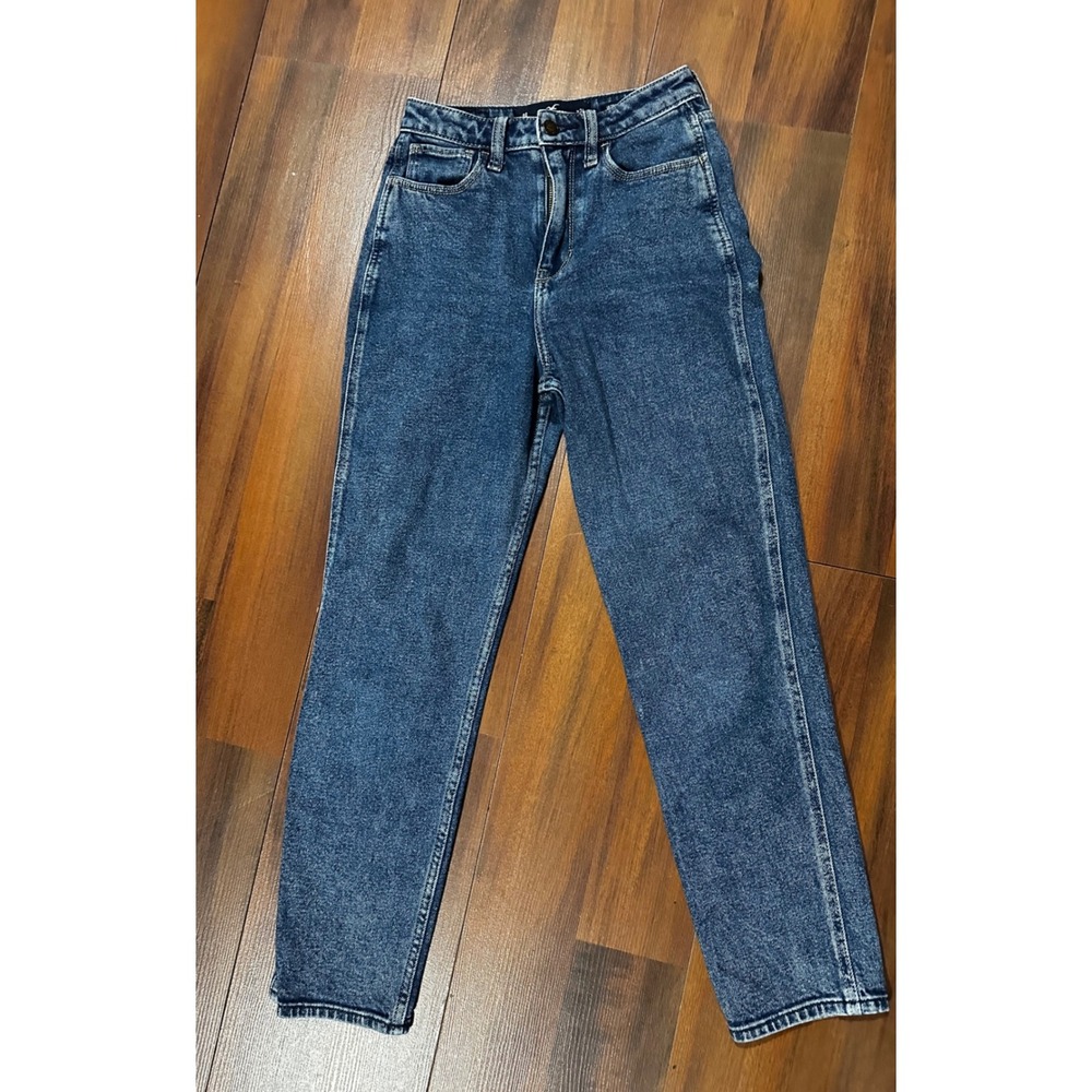 Hollister Ultra High Rise Mom Jeans W24 L27 Vintage Stretch Denim